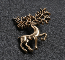 10Pcs 3.2*4cm New style Christmas deer animal brooch collar pin men women shirt collar clip buckle clothing accessories A697 2024 - buy cheap