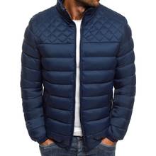 Мужские куртки зимняя одежда теплая парка Водонепроницаемый светильник пуховая куртка на молнии пальто для мужчин Модная трендовая одежда обновления ткань 2024 - купить недорого