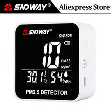 SNDWAY-Monitor Digital de calidad del aire, Detector láser PM2.5 con alarma, Analizador de Gas, medidor de humedad y temperatura, herramienta de diagnóstico 2024 - compra barato