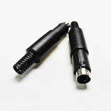 4-контактный 4-контактный мини DIN мини-din штекер S-video коннектор адаптер с пластиковой ручкой, 25 шт., бесплатная доставка 2024 - купить недорого