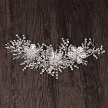 Diadema de boda hecha a mano con diamantes de imitación, accesorios para el cabello, joyería nupcial 2024 - compra barato