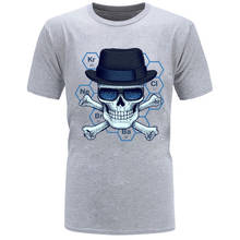 Chemical Head Tshirt Men Breaking Bad Skull T Shirt O-neck Top T-shirts 100% Cotton Family Sweatshirts Europe Hip Hop Streetwear 2024 - buy cheap