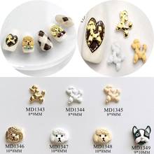 Abalorios 3D de Metal para decoración de uñas, 50 unids/bolsa, diferentes perros, MD1343-1349 2024 - compra barato