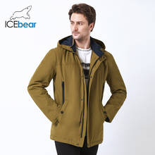 ICEbear 2019 куртка высокого качества Осенняя Новая повседневная мужская куртка с воротником Съемная шляпа брендовая мужская MWC18123I 2024 - купить недорого