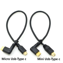 Кабель Micro Mini USB 5 контактов «папа»-«папа» USB 3,1 Type C «колено-Мини» Micro USB 2,0 OTG адаптер для передачи данных преобразователь зарядный кабель 25 см 2024 - купить недорого