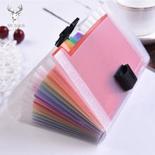 13 Layers Plastic Rainbow Color A6 File Folder Small Document Bags Expanding Wallet Bill Folders for Documents Fichario Escolar 2024 - buy cheap