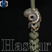 Cuentas de latón con forma de cuchillo de pulpo, abalorios de Paracord de cobre Vintage, colgante de cuerda de paraguas, abalorios de Paracord de supervivencia DIY 2024 - compra barato