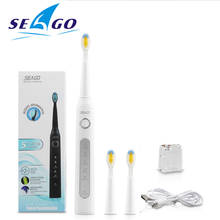Seago SG-507 Sonic Electric Toothbrush USB Rechargeable Five Working Modes Fully Waterproof Replacement Brush Heads Teeth Brush 2024 - buy cheap