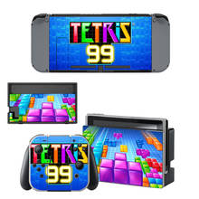7 estilos legal tetris 99 estilo vinil decalque adesivo de pele para nintend switch ns nx console & joy-con acessórios de jogo 2024 - compre barato