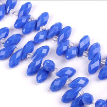 Cuentas de cristal con forma de gota para fabricación de joyas, cuentas redondas espaciadoras sueltas, de alta calidad, 6x12mm, 980 Uds., DIY, más colores 2024 - compra barato