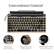 Teclado de máquina de escribir Retro Dot, inalámbrico, Bluetooth, mecánico, portátil, para oficina, entretenimiento, accesorios silenciosos 2024 - compra barato
