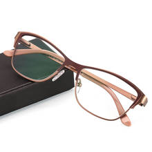 Óculos de metal quadro feminino designer de marca do vintage gato olho prescrição óculos rosa completo miopia olho olho 2024 - compre barato