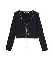 Spring Autumn Vintage Harajuku Women Punk Gothic Black Butterfly Chain Long Sleeve Temperament Streetwear Coat 2024 - buy cheap