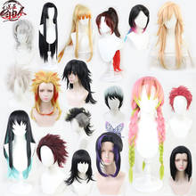 Demon Slayer Kimetsu No Yaiba Kamado Tanjirou Short Wig Men Heat Resistant Synthetic Hair Wigs Cosplay Costume + Free Wig Cap 2024 - buy cheap