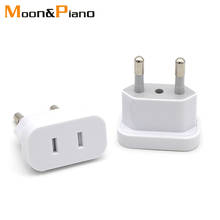 1PC US To EU Plug USA To Europe Travel Wall AC Power Plug Safety Door Design Charger Outlet Adapter Converter 2 Round Pin Socket 2024 - buy cheap