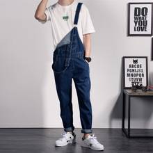 Fashion Mens Slim Fit Long Denim Overalls Suspender Hole Ripped Jeans Hip Hop Casual Rompers Pencil Pants Man Jumpsuit Big Size 2024 - buy cheap