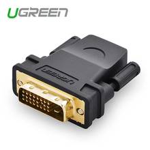 Ugreen DVI к HDMI-совместимый адаптер двунаправленный DVI-D 24 + 1 Штекерный разъем для ТВ-проектора HDMI-Совместимость с DVI 2024 - купить недорого