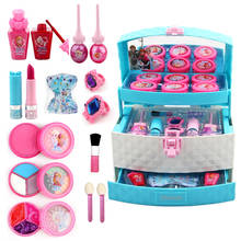 Disney-set de maquillaje de princesa frozen para niñas, caja de maquillaje, juguetes de frozen, regalos de maquillaje para fiestas infantiles 2024 - compra barato