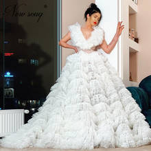 Vestidos africanos De noche blancos escalonados, traje Formal De fiesta árabe De Dubái, vestido De celebridad árabe saudita, 2020 2024 - compra barato
