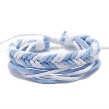 14 Styles Boho Handmade Multi-layer Cotton Rope Bracelet Neutral Adjustable Outdoor Survival Bracelet Birthday Party Jewelry 2024 - buy cheap