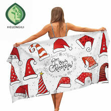 HELENGILI Christmas Microfiber Pool Beach Towel Portable Quick Fast Dry Sand Outdoor Travel Swim Blanket Thin Yoga Mat 2024 - buy cheap