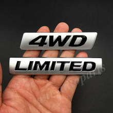 2x Metal Matte 4WD Limited Edition Car Trunk Rear Emblem Badge Sticker AWD 4x4 2024 - buy cheap