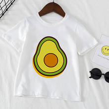 Children Avocado Print T-shirt Cute Cartoon Kids T Shirt Boys Girls Summer Kawaii Short-sleeved Tops Costume,YKP030 2024 - buy cheap