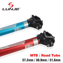 LUNJE 27.2mm / 30.9mm / 31.6mm Aluminum Alloy Seatpost MTB / Road Bicycle Seat Post Shock-Resistant 3D Forging Process Bike Tube 2024 - buy cheap