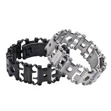 Outdoor Tool Multifunction Tool Bracelet Tread Bracelet Stainless Steel Bolt Driver Tools Kit Wearable Hiking Accessory 29 in 1 2024 - buy cheap