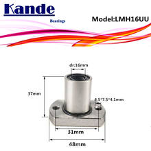 LMH16 UU-brida redonda de rodamiento lineal, 16mm, LMH16, para impresora 3D, SMH16UU, rodamientos Kande 2024 - compra barato