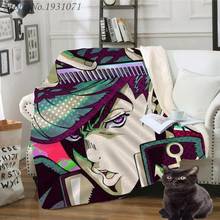 NEW JoJo Bizarre Adventure Printed Fleece Blanket for Beds Thick Quilt Fashion Bedspread Sherpa Throw Blanket Adults Kids 03 2024 - buy cheap