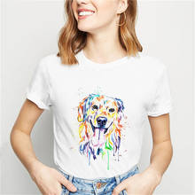 Женская футболка с рисунком Джека Расселла терьера, рубашка с принтом животных, с графическим принтом, в стиле Харадзюку, лето 2024 - купить недорого