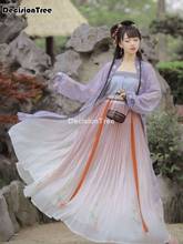 2021 китайское традиционное сказочное платье ханьфу для женщин древняя принцесса династия Хань дворец народные танцы костюм ханьфу платье принцессы 2024 - купить недорого