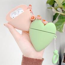 3D Cute Heart Case Earphones for Apple Airpods 2 1 Case Soft Silicone Bluetooth Wireless Earphone Headphone Protective Cover Box 2024 - buy cheap