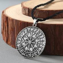 QIAMNI Gothic Viking Norse Vegvisir Compass Amulet Necklace Pendant Vintage Punk Slavic Runic Talisman Men Jewelry Chokers Gift 2024 - buy cheap