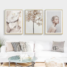 Scandinavian Style Girl Dandelion Flower Realist Canvas Abstract Painting Wall Art Nordic Posters Prints Home Decoration Artwork 2024 - buy cheap