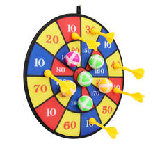 1 Set of Flocking Dart Board with 4pcs Darts Leisure Game Dartboard Set Board Games Kids Adults Gift for Office Home Outdoor 2024 - buy cheap