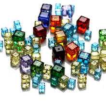 Cuentas de cristal austriaco de imitación de cubo facetado, 4mm, 6mm, 8mm, para fabricación de joyas, grado AAA F80, 50 ~ 100 Uds. 2024 - compra barato