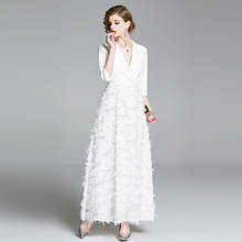 Женское винтажное платье-макси ZUOMAN, элегантное белое вечерние нное праздничное платье, дизайнерский пиджак, весна-лето 2024 - купить недорого