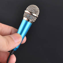 Micrófono de estudio Estéreo Portátil de 3,5mm, Mini micrófono KTV, Karaoke, para teléfono inteligente, portátil, PC, escritorio, Audio de mano, plateado 2024 - compra barato