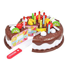 Presente de aniversário para crianças, conjunto de brinquedos, faça você mesmo, bolo de festa de aniversário com velas 2024 - compre barato