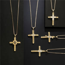 12 Style Fashion Gold Color Cross Necklace Unique Design Cross Evil Eye Star Heart Pendant Necklace For Women Men Jewelry 2024 - buy cheap