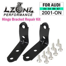 LZONE - 2 piezas tapa de la guantera bisagra agrietada Kit de reparación soportes de bisagra con tornillos para 01-En Audi A4 S4 RS4 B6 B7 8E DIY JR-CPK01BK 2024 - compra barato