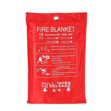 1 шт. 1 м X 1 м одеяло для пожара из стекловолокна аварийное одеяло для выживания противопожарное укрытие одеяло для пожарной безопасности аварийное одеяло 2024 - купить недорого