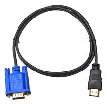 Pohiks 1pc 1080P HD With Audio Adapter Cable HDMI-compatible TO VGA Cable Gold-plated Connector Cable 2024 - buy cheap