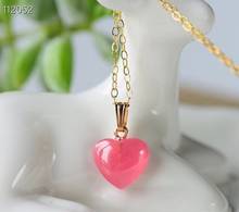 9mm Natural Rhodochrosite Pendant Necklace For Women Men 14K Gold Heart Beads Crystal Argentina Love Stone Chains Jewelry AAAAA 2024 - buy cheap