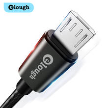 Elough micro usb cable for Poco X3 M3 huawei xiaomi microusb data sync mobile phone cable nylon braided fast charging cable wire 2024 - buy cheap
