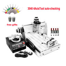 CNC 3040Z-DQ 4 axis mini cnc router with tool auto-checking instrument 4th rotation axis for 3d cnc 2024 - buy cheap