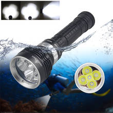 2500 Lumens White Light Diving Flashlight Torch 5*T6 Scuba Dive torch 200M Underwater Waterproof LED Flashlights Lantern lamp 2024 - buy cheap