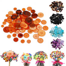 100pcs Resin Button Mix Size Mulit Color Sewing Buttons For DIY Crafts Scrapbooking Kids Clothes Buttons Sew Accessories 2024 - buy cheap